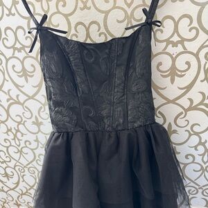 Dolls Kill WIDOW Mini Tulle  with train